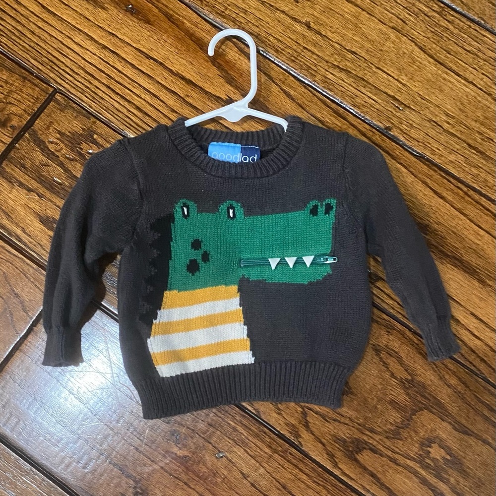 Good Lad Infant 12 month Alligator Sweater